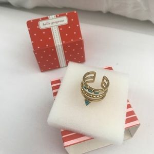 STELLA & DOT Turquoise Stone Stacked Ring